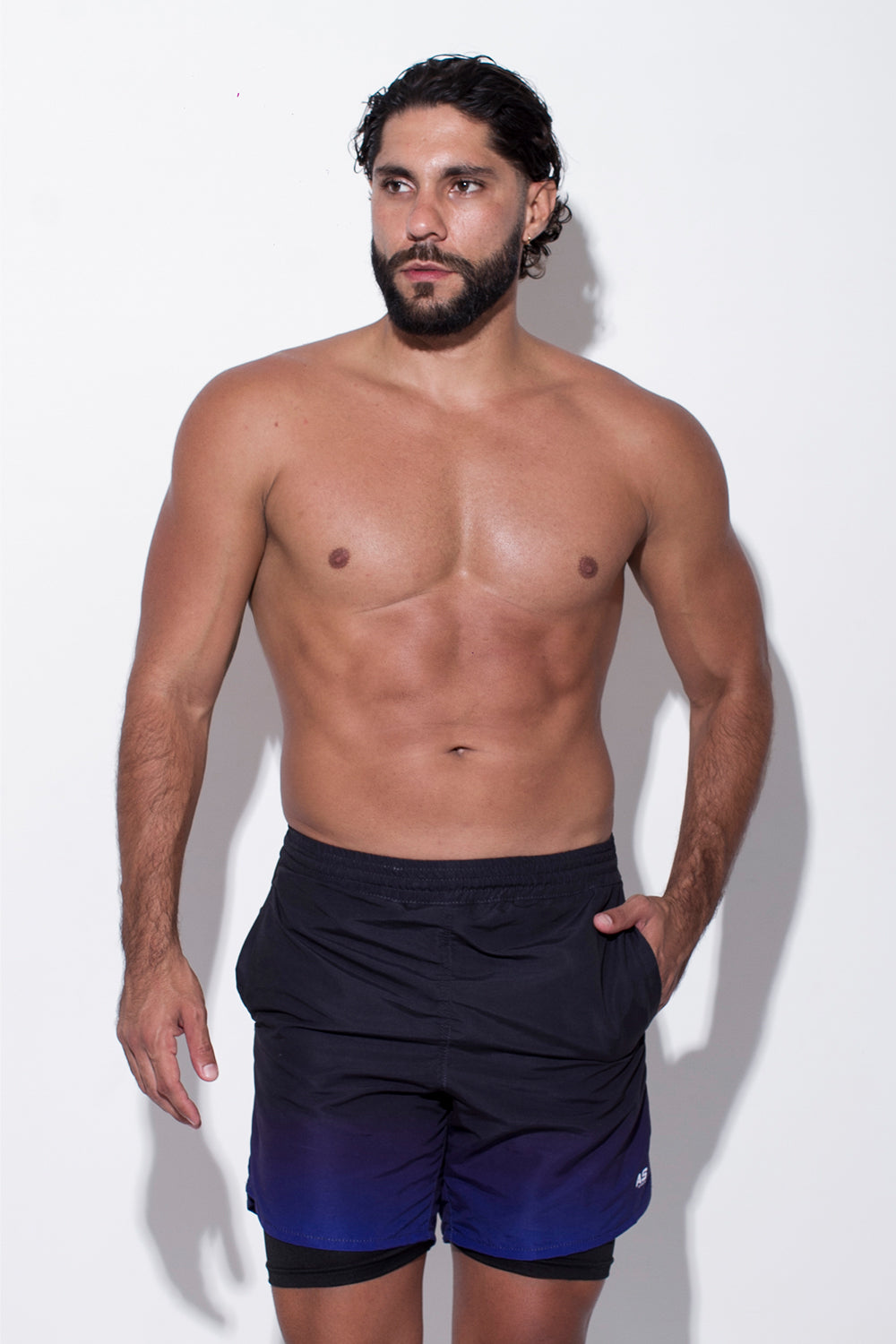 Pantaloneta Degradé Azul