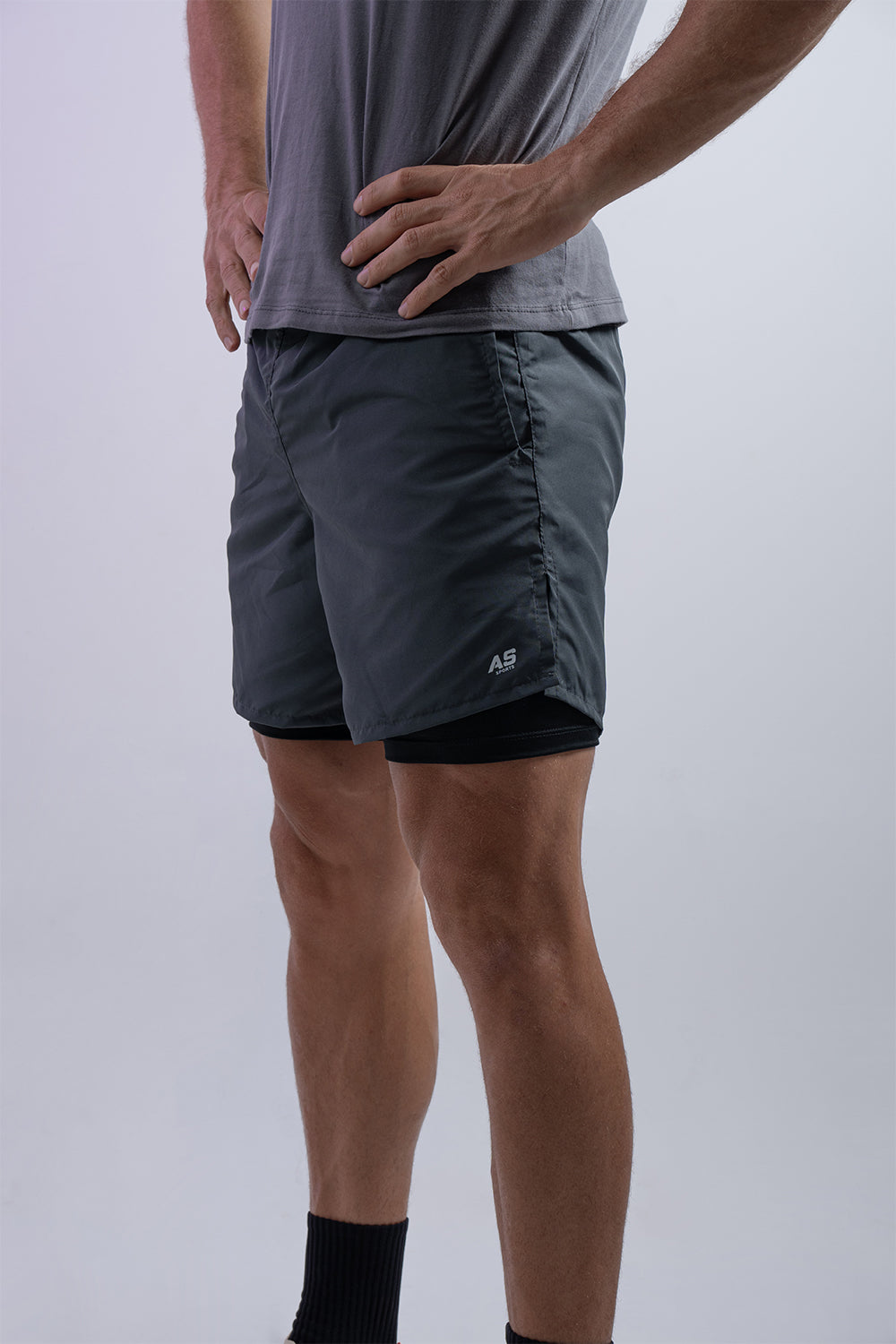 Pantaloneta Gris Oscuro