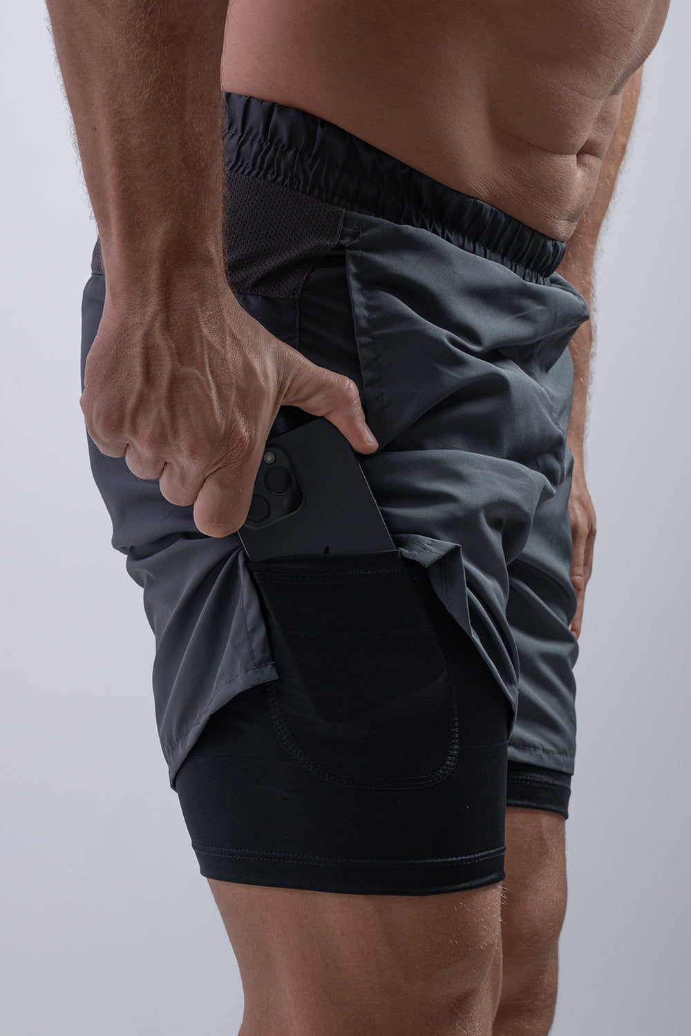 Pantaloneta Gris Oscuro