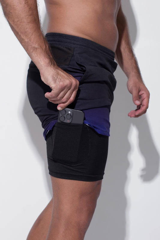 Pantaloneta Degradé Azul