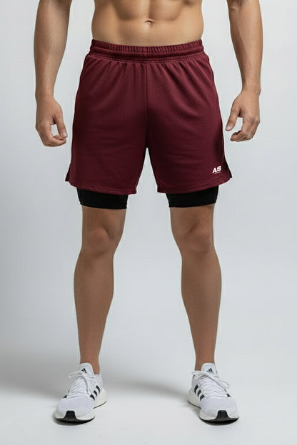 Pantaloneta Ultraflex DRY-FIT Vinotinto