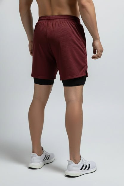 Pantaloneta Ultraflex DRY-FIT Vinotinto