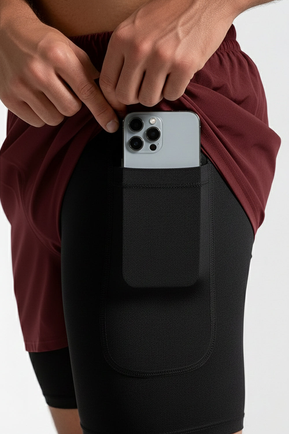 Pantaloneta Ultraflex DRY-FIT Vinotinto